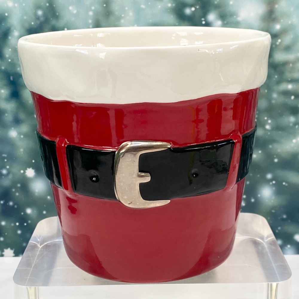 Santa Suit Ceramic Planter Pot 5” Holiday by Bath & Body Works